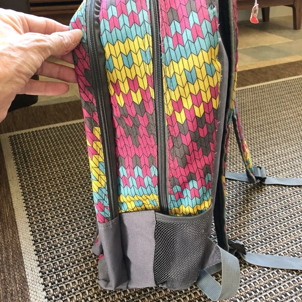 NWOT Dickies Multicolor Tribal Pattern Varsity Bckpack School Campus Work Travel